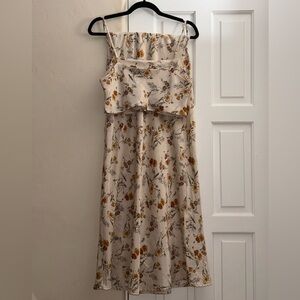 Audrey 3+1 Floral Two-Piece Set - Top & Skirt (Size Small)